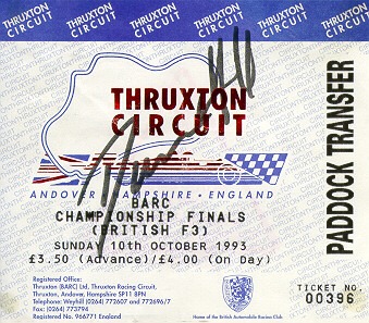 [PHOTO: Damon Hill autograph: 62kB]