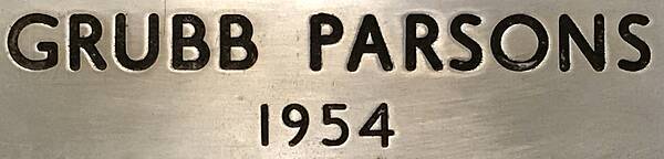 [PHOTO: Grubb Parsons logo plate: 17kB]