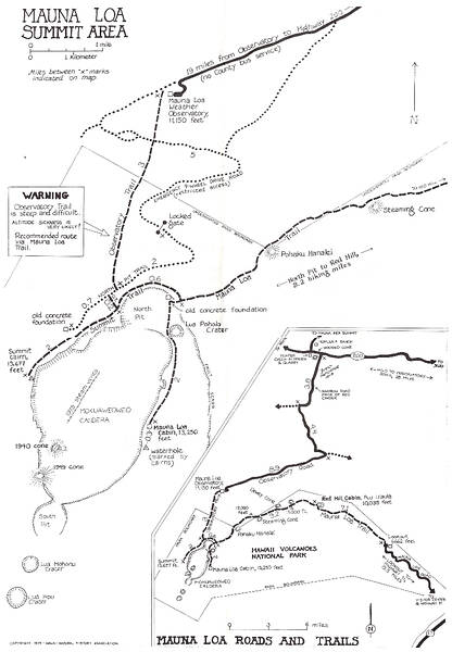[DRAWING: Mauna Loa Summit Area hand-drawn map (1979): 39kB]