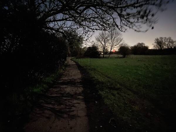 [PHOTO: Footpath by moonlight: 34kB]