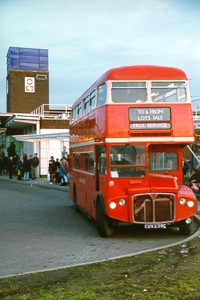 [PHOTO: Red London Bus of old variety: 51kB]